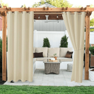 outdoor BespokeBlinds Waterproof Outdoor Curtain Farmhouse Drapes Garden, Balcony, Porch, Party, Hospital 1 Panel only