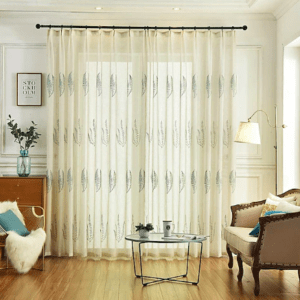 BespokeBlinds South Korean Pastoral Style Linen Curtain Living Room Bedroom Dining Room Study Semi Transparent Windows Curtain